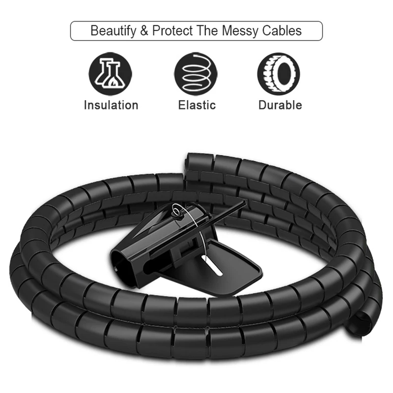منظم كابلات حلزوني مرن بطول 2  - مراجعة Cable Lock Flexible وسعره